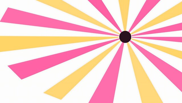 Sunburst radiating pink and yellow stripes pattern with sunburst radiating abstract background geometric colorful starburst template wallpaper creative composition backdrop minimalist