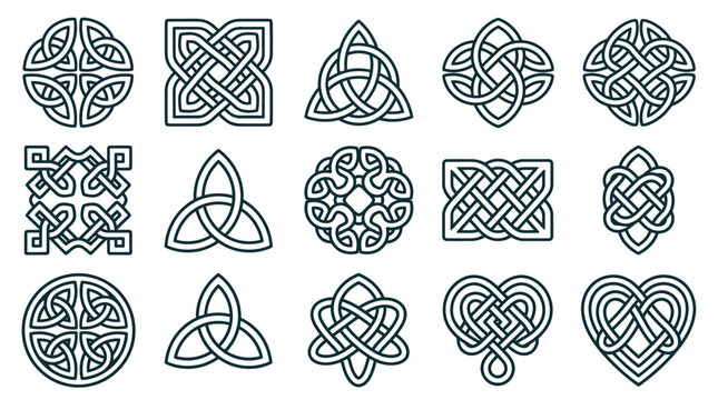 Collection of intricate Celtic knot designs.
