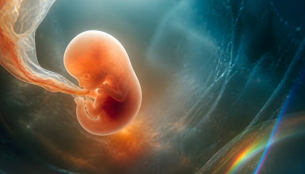 Developmental Journey of a Human Fetus Inside the Womb Representing the Miracle of Life