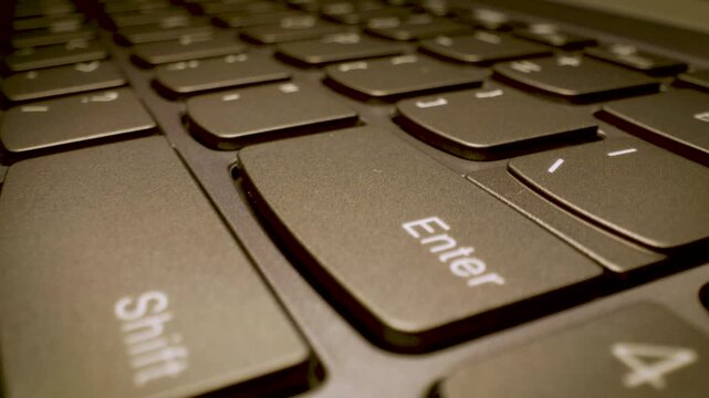 macro glide across computer keyboard 
