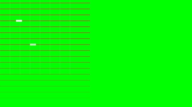 Abstract digital grid pattern with horizontal lines on a vibrant green field