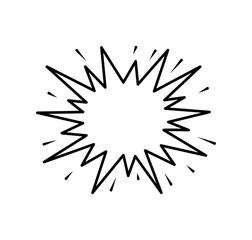 Fototapeta premium Dynamic comic explosion outline icon