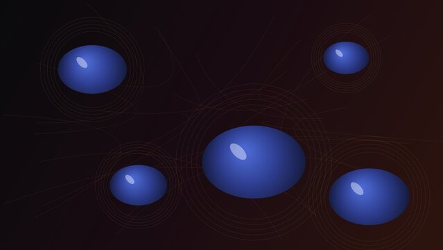 Floating Lapiz Lazuli Stone Artifact Pods in Cinematic Deep Space