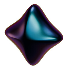 Obraz premium Glossy Iridescent 3D Diamond Abstract Graphic