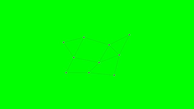 Minimalist white constellation diagram on a solid bright green background