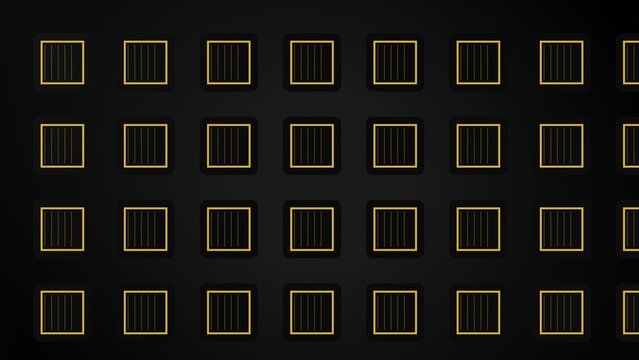 Abstract macro photography of metallic quantum docking bay with gold and obsidian textures