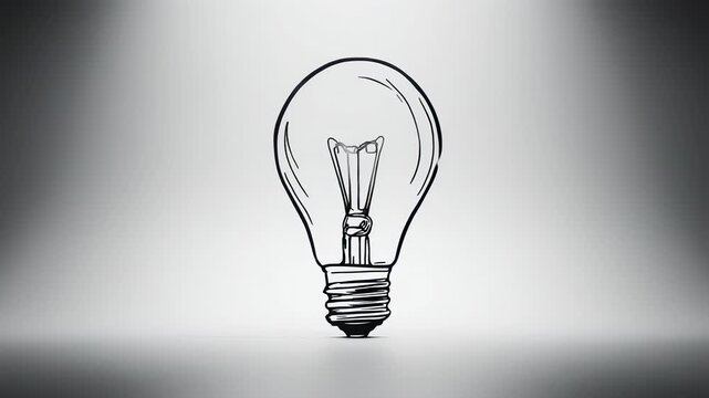 Lightbulb ideas illuminated in spotlight rows for innovation and creativity concept
