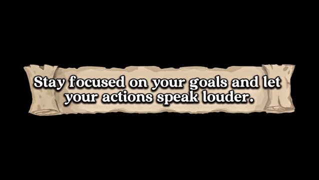 Motivational Quote Animation &ndash; Stay Focused on Your Goals | 4K