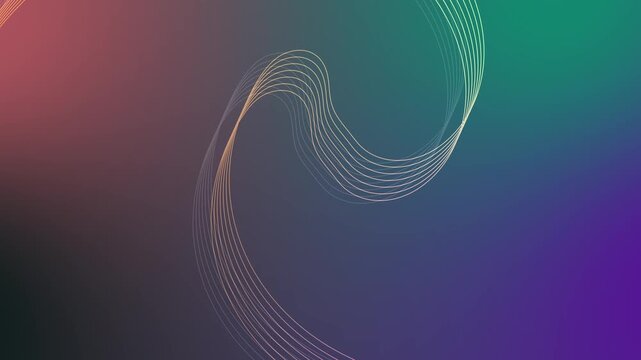 Abstract flowing lines creating a modern wave pattern with elegant motion and copy space background animation