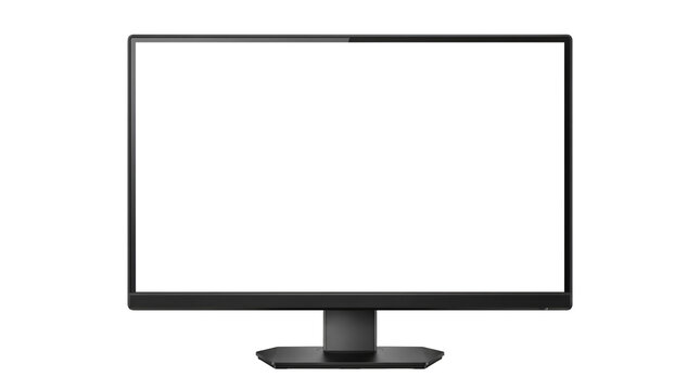Composite frame for LCD display or LCD TV isolated on transparent background