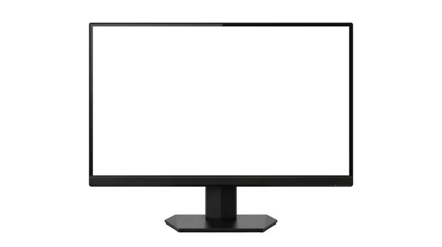 Composite frame for LCD display or LCD TV isolated on transparent background