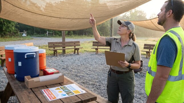 Park Ranger Directs Attention to Heatwave Safety Information