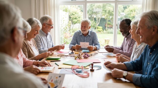 Seniors Crafting Together for Senior Citizen Day Celebration