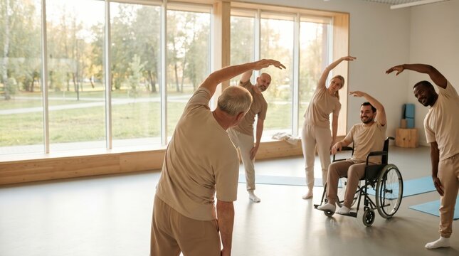 Seniors Exercise Together for World Lungs Day