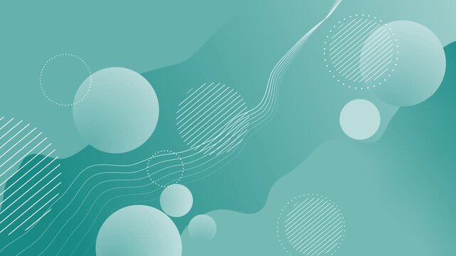Abstract background with soft gradient circles flowing lines and geometric shapes animation