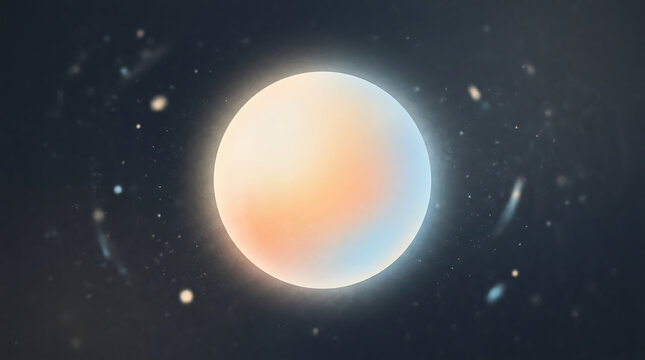 Glowing Planet Orb Cosmic Light Sphere Galaxy Space Background