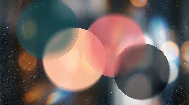 Dreamy Pink Orange Bokeh Soft Blur Romantic Light Background