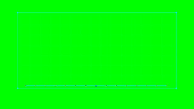 A digital graphic showing a fluctuating data series on a green background