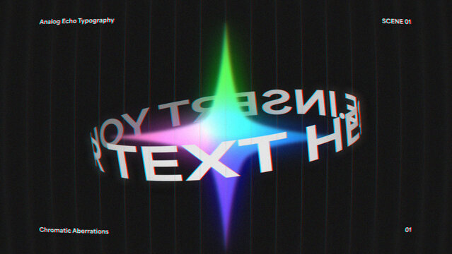 3D Orbit Typography - Professional 3D kinetic text animation with retro analog distortion for music videos, promos and cinematic title sequences