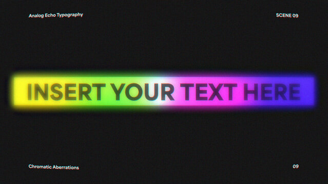 Rainbow Glow Title Bar - Professional rainbow gradient title bar with neon glow for colorful promos, music videos and retro-futuristic intros