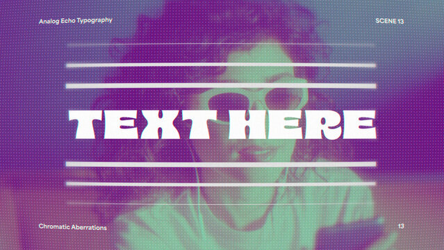 Retro Framed Typography - Professional framed typography animation with analog distortion for vintage promos, broadcast openers and cinematic titles