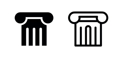 Obraz premium Legal Column Pillar Justice Icons