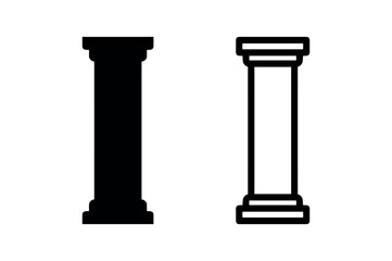 Obraz premium Classical Architectural Column Pillar Icons