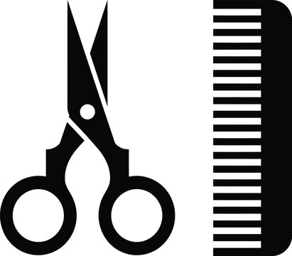 Scissors vector icon barber shop grooming tools