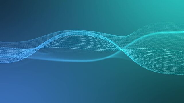 Abstract dotted line wave shape background animation