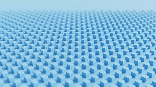 Abstract background featuring a repeating pattern of small blue cylinders on a light blue surface