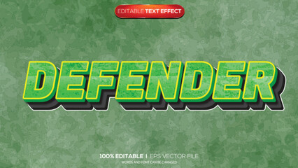 Obraz premium 3d text effect defender theme