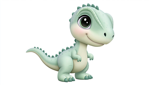 Cute baby [ Giganotosaurus ], adorable nursery character, soft plush-inspired illustration, gentle children's book art, charming and heartwarming, rounded chubby body, large expres
