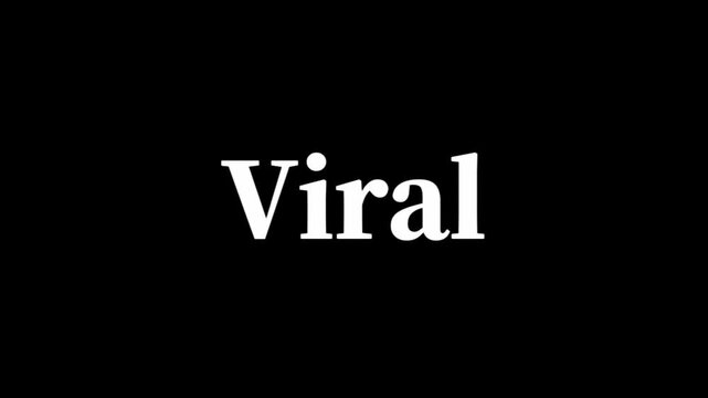 Modern Animated Viral Text Typography with Motion Graphics Overlay for Trending Social Media Content.