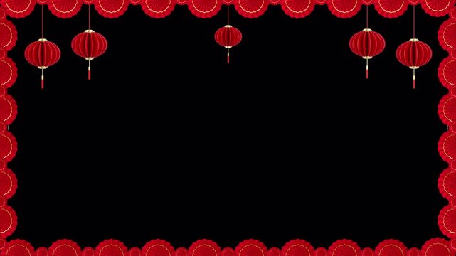 Chinese new year abstract background with lantern
