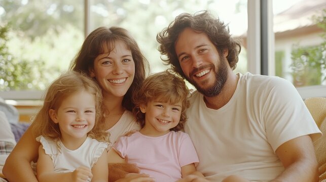 Emotional old family portrait capturing memories, generations and traditional home life with vintage photography aesthetics.