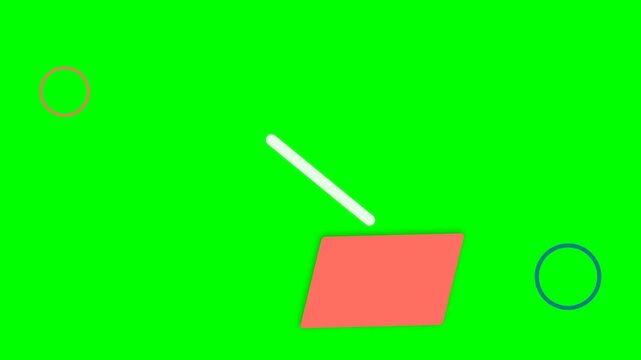 Abstract composition featuring a geometric shape with a white diagonal line