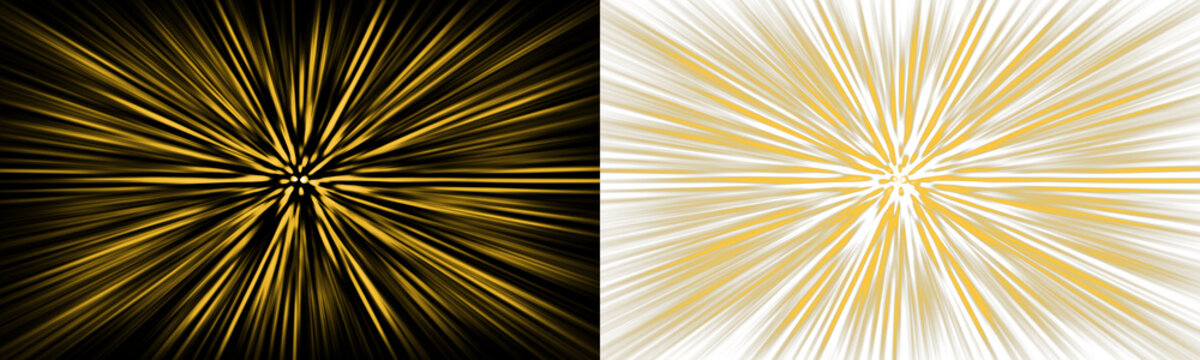 Rays Emanating From a Central Point in a Golden and White Radial Pattern Featuring Light, Glow, Starburst with Design