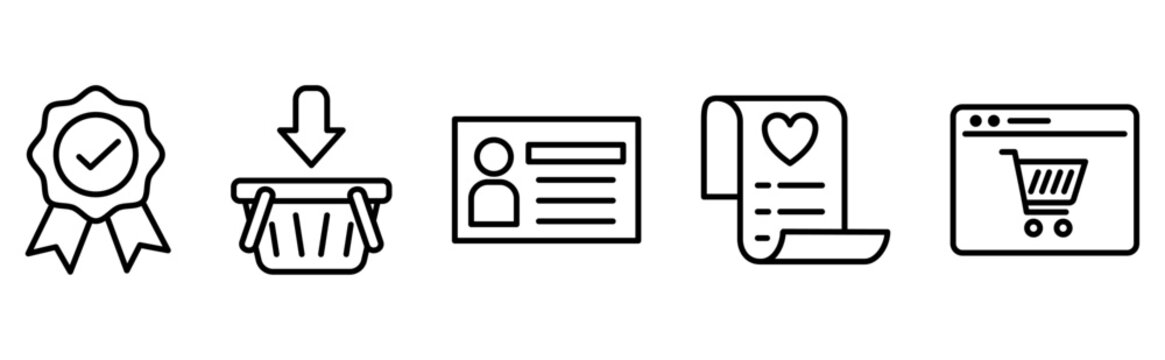 E-commerce and Online Shopping Vector Icon Set 