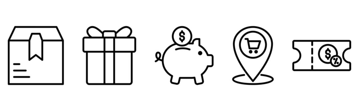 E-commerce and Shopping Vector Icon Set 