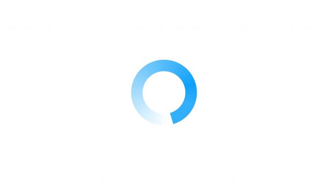 Blue loading circle spinner on white background. Ideal for UI/UX design, website buffering, app interfaces, and digital progress indicators.