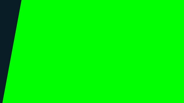 A sharp diagonal split between a dark navy blue side and a bright green side
