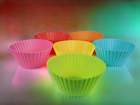 Abstract picture of cupcake moulds