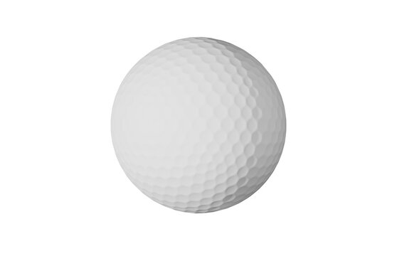 Golf ball 3d icon. Golf equipment, sports competition and outdoor recreation concept. Isolated 3D object.