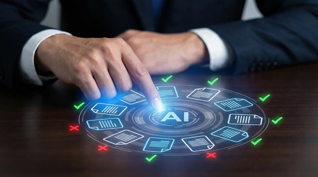 AI document review system uses automation for detection and approval or reject decisions improving workflow with smart technology