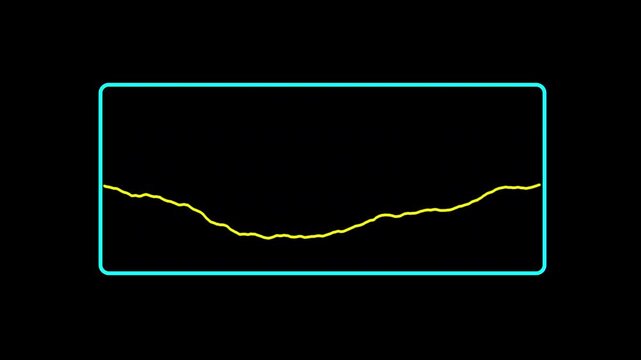 Alpha Human Brain Waves Diagram Illustration Animation.Abstract wave oscilloscope Audio lines spectrum background.