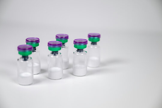 Peptide vials and syringe. 