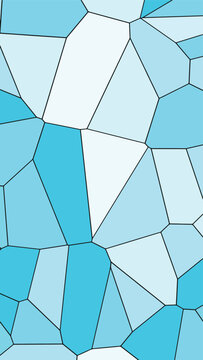 Abstract mosaic of irregular cyan and light blue polygons