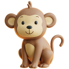 Cute 3D Cartoon Monkey Character © Aga Arsari