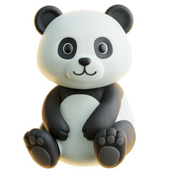 Cute 3D Sitting Panda Character © Aga Arsari