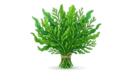 Naklejka premium Fresh Seaweed Bunch Vector Illustration